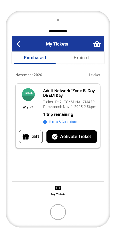 M Ticket Instructions